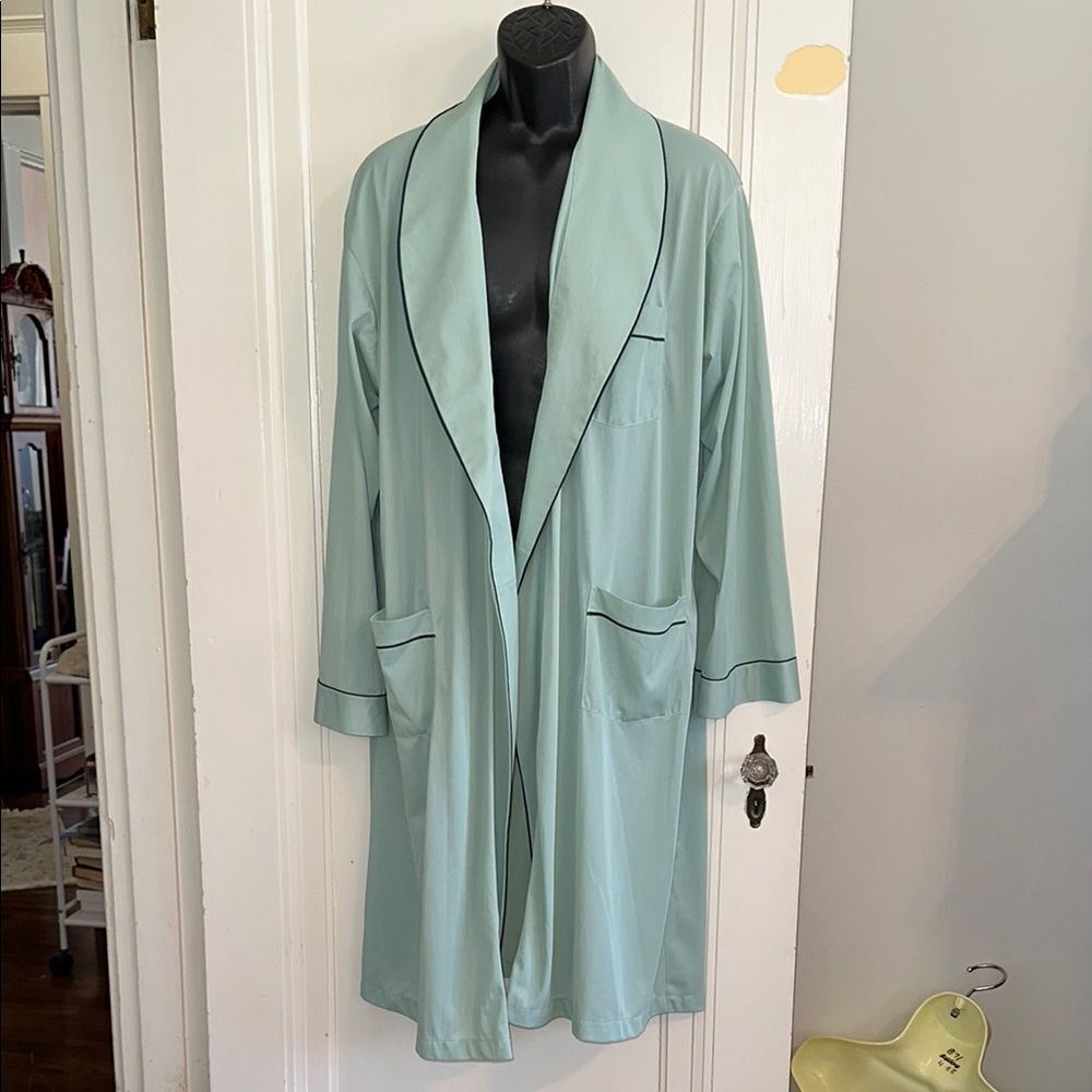 Vintage 60s Arrow brand mint green‎ Dacron polyester men’s robe